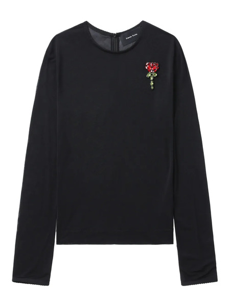  Simone Rocha Long Sleeve T-shirt - Black 