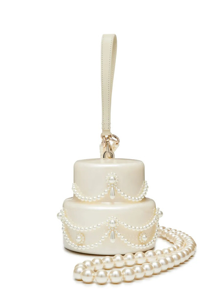  Simone Rocha Pearl-embellished Cake Mini Bag - Neutrals 