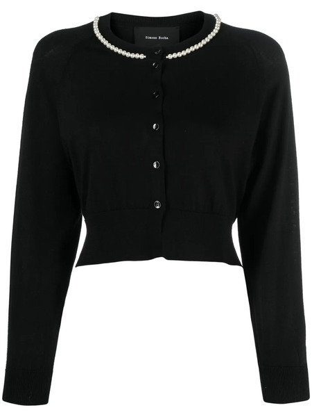  Simone Rocha Pearl-embellished Cardigan - Black 