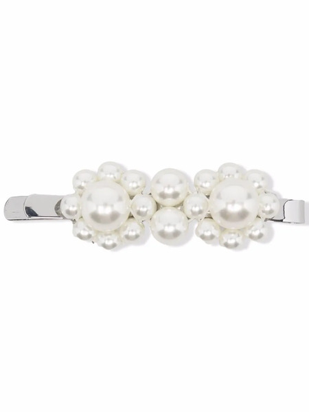  Simone Rocha Pearl-embellished Hair Clip - Silver 