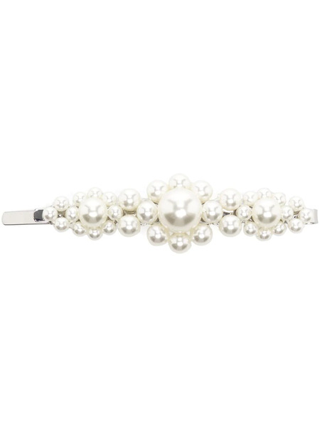  Simone Rocha Pearl-embellished Hair Clip - Silver 