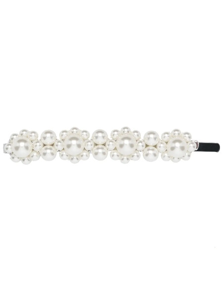  Simone Rocha Pearl Embellished Hairclip - White 