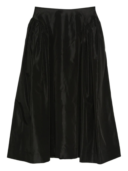  Simone Rocha Pleated-details Midi Skirt - Black 