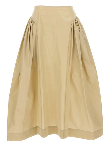  Simone Rocha Pleated Midi Skirt - Neutrals 