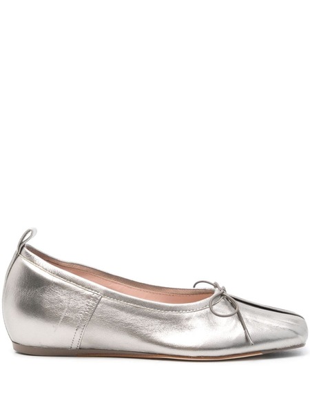  Simone Rocha Pleated Toe Ballerina Shoes - Silver 