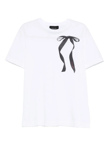  Simone Rocha Ribbon Bow-print T-shirt - White 