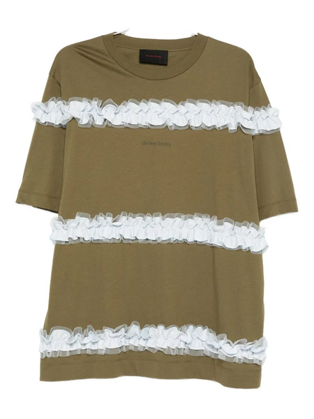  Simone Rocha Ruffle-detail T-shirt - Green 