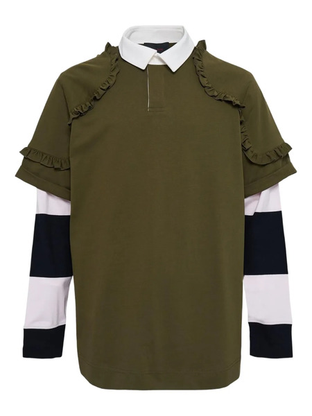  Simone Rocha Ruffled Polo Shirt - Green 