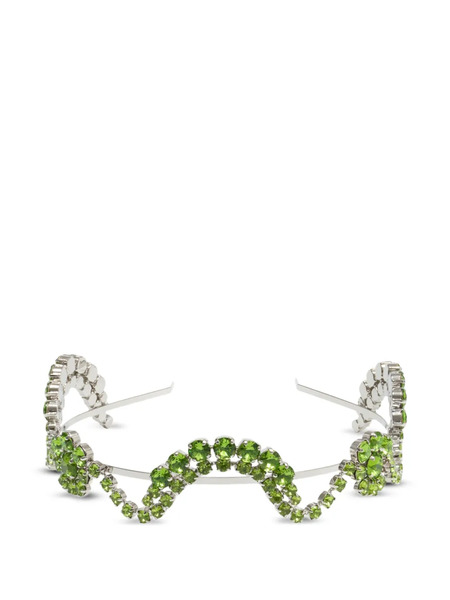  Simone Rocha Sepal Crystal-embellished Headband - Silver 