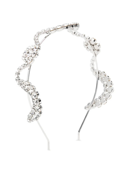  Simone Rocha Sepal-motif Crystal-embellished Hairband - Silver 