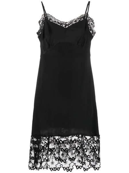  Simone Rocha Sleeveless Lace-hem Dress - Black 