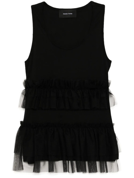  Simone Rocha Sleeveless Tank Top - Black 