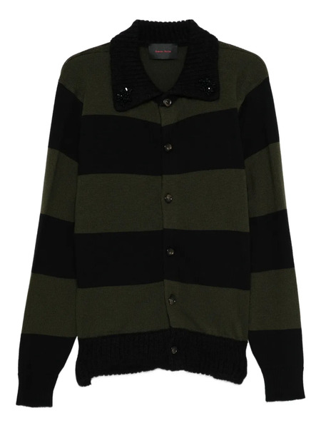  Simone Rocha Striped Cardigan - Black 
