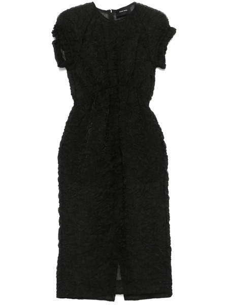  Simone Rocha Textured Midi Dress - Black 