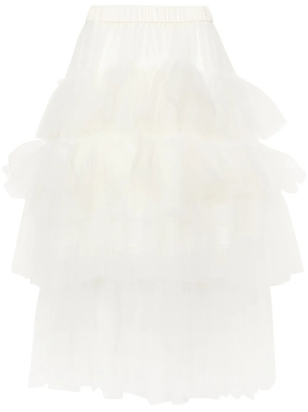  Simone Rocha Tulle Midi Skirt - White 