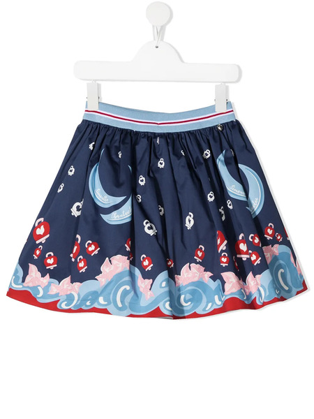  Simonetta All-over Print Skirt - Blue 