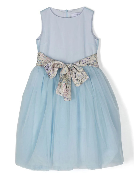  Simonetta Bow-detail Tulle Dress - Blue 