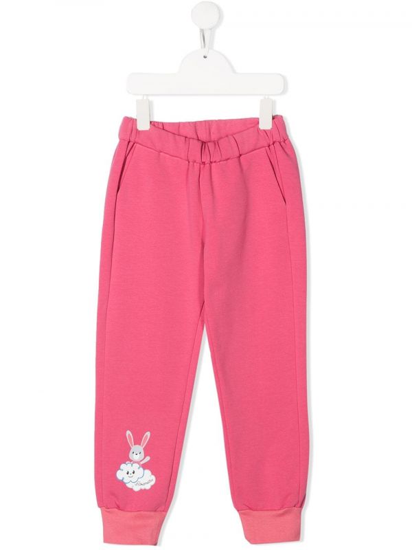  Simonetta Bunny Print Elasticated Track Pants - Pink 