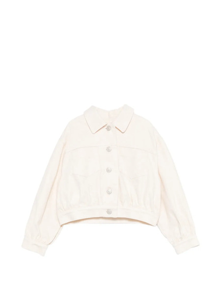  Simonetta Button-up Denim Jacket - Neutrals 