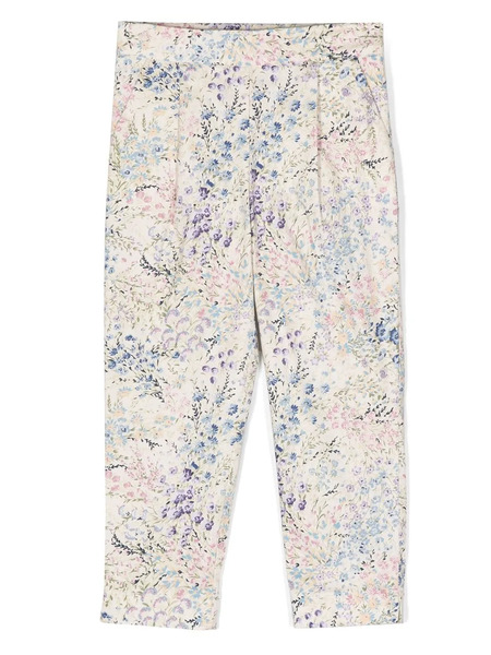  Simonetta Ditsy Floral Print Trousers - White 