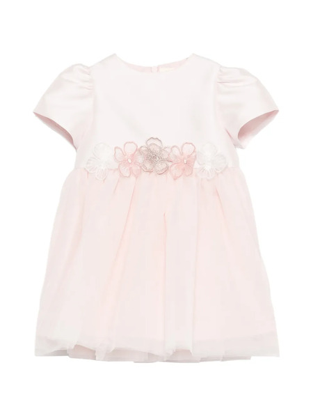  Simonetta Floral-appliqué Dress - Pink 