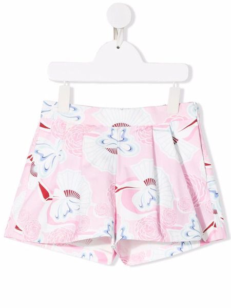  Simonetta Floral Print Shorts - Pink 
