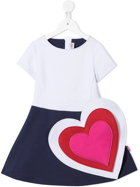 Simonetta Heart-patch Dress - White 