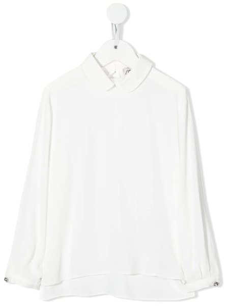  Simonetta Long-sleeved Polo Shirt - White 