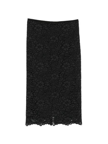  Simonetta Ravizza Clivy Floral Lace Midi Skirt - Black 