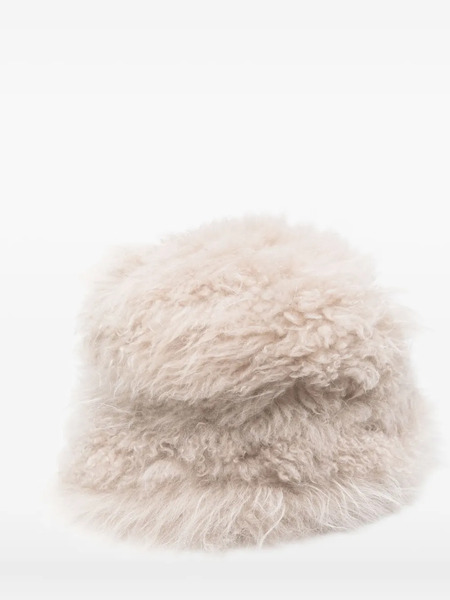  Simonetta Ravizza Sheepskin Fluffy Hat - Neutrals 