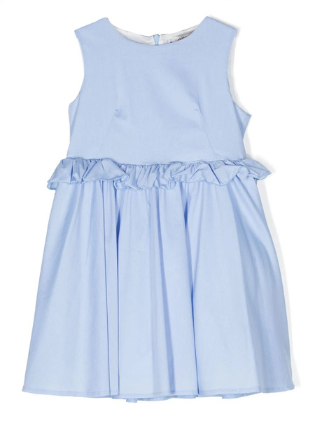  Simonetta Ruffle-trim Pleated Dress - Blue 