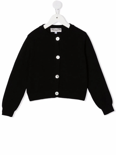  Simonetta Wool-cashmere Blend Cardigan - Black 