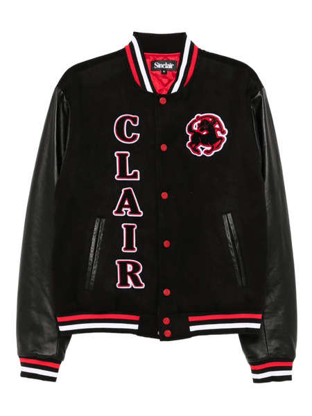  Sinclair Patch-emblem Bomber Jacket - Black 