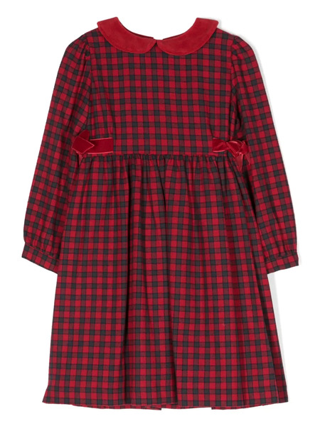  Siola Bow-detail Plaid Dress - Red 