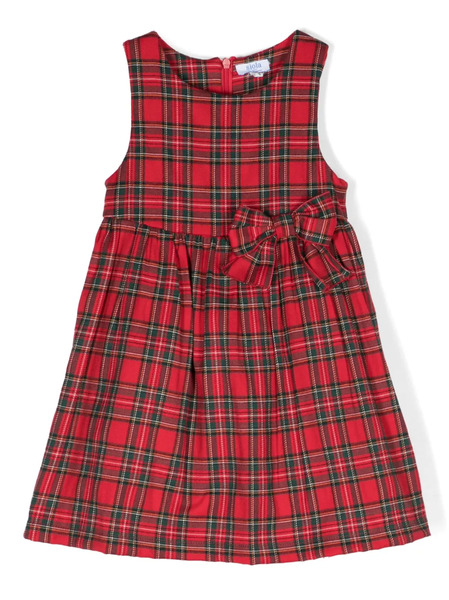  Siola Bow-detail Plaid Flared Dress 