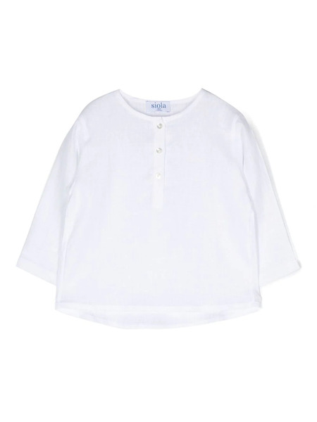  Siola Button Fly Long-sleeve Top - White 