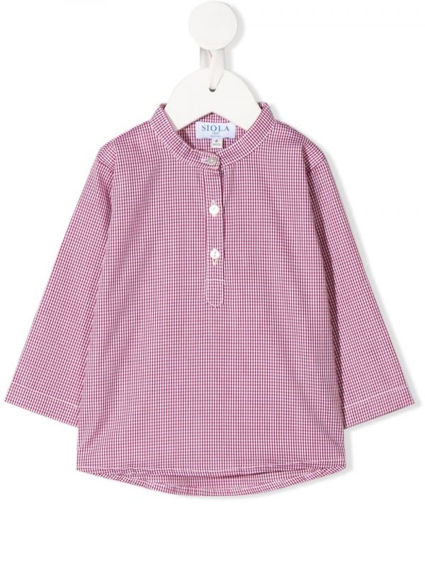 Siola Buttoned Micro-print Shirt - Red 