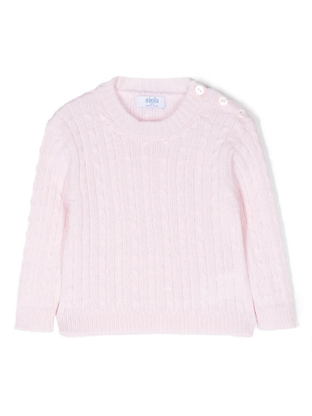  Siola Cable-knit Merino Jumper - Pink 