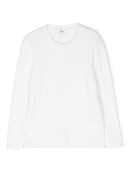  Siola Cable-knit Merino Jumper - White 