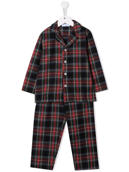  Siola Check-print Pajam Set - Black 