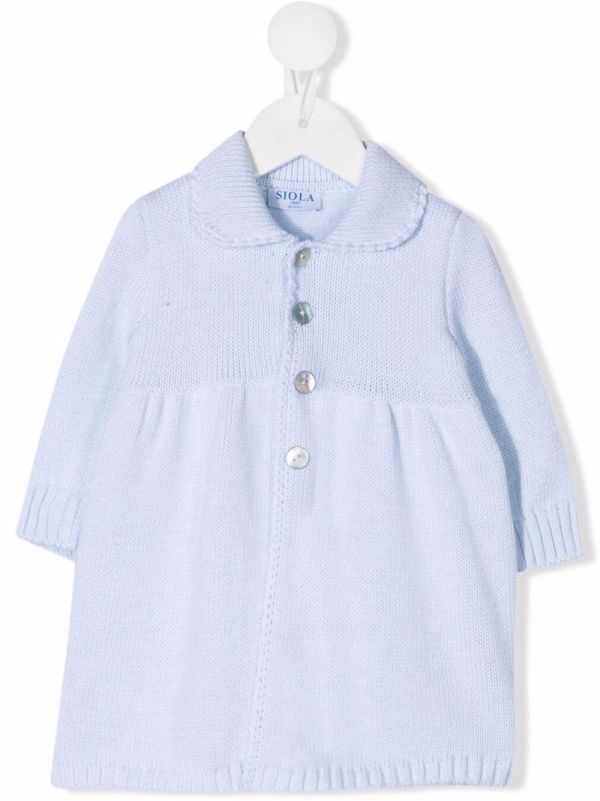  Siola Collared Knitted Top - Blue 