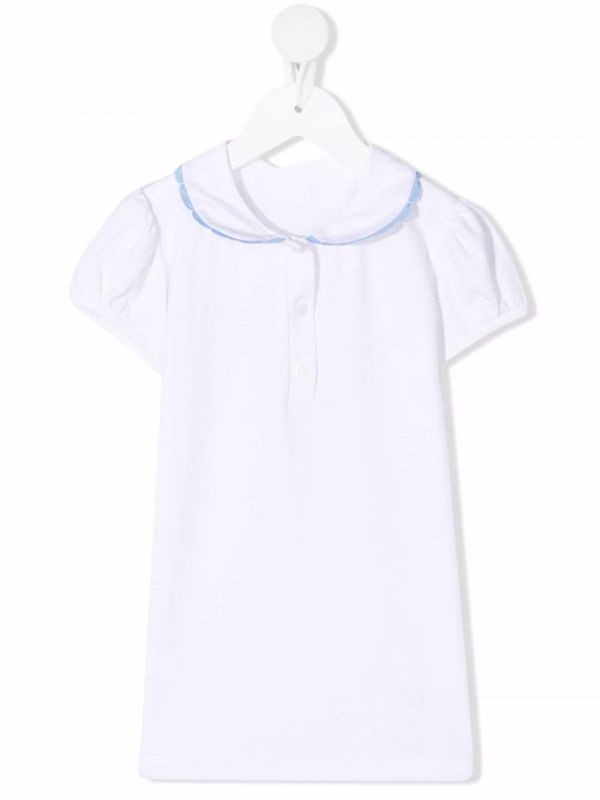  Siola Contrast-trim Cotton Blouse - White 