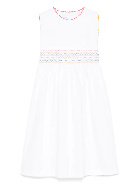  Siola Contrasting-trim Dress - White 