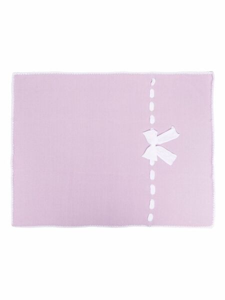  Siola Cotton Bow-detail Blanket - Purple 