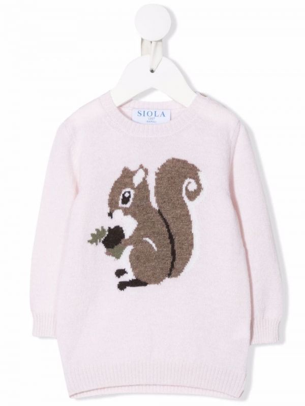  Siola Crew Neck Knitted Jumper - Pink 