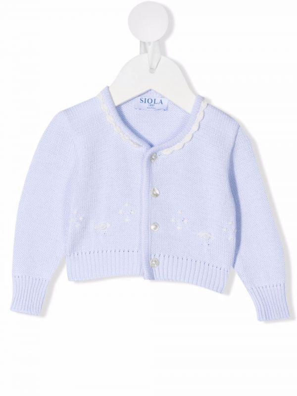  Siola Delizia Embroidered Cardigan - Blue 