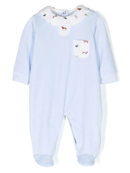  Siola Dog-print Long-sleeved Pyjama - Blue 