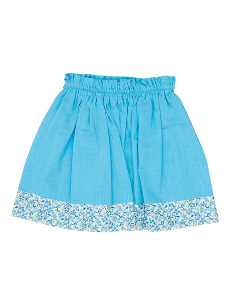  Siola Elasticated-waistaband Mini Skirt - Blue 