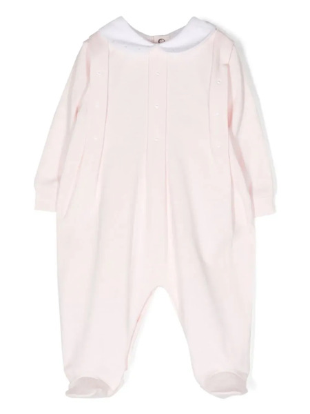  Siola Embroidered-dots Pleated Body - Pink 