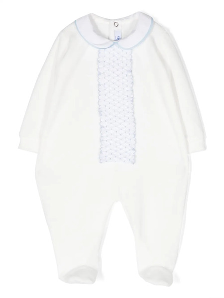  Siola Embroidered Peter Pan-collar Pyjama - White 